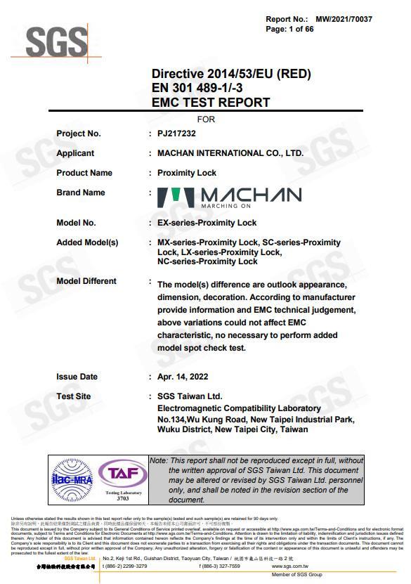 Machab SGS EMC Test Report