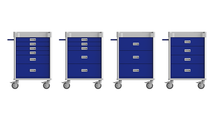 Custom Anesthesia Supply Cart in Sizes